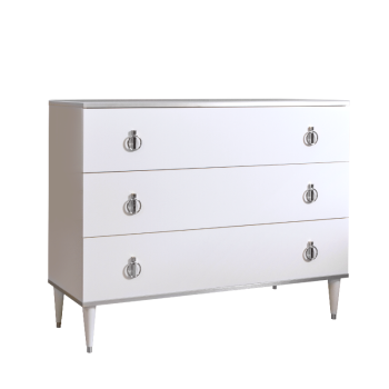 Комод Римини (Белый/Серебро) РМКМ-1