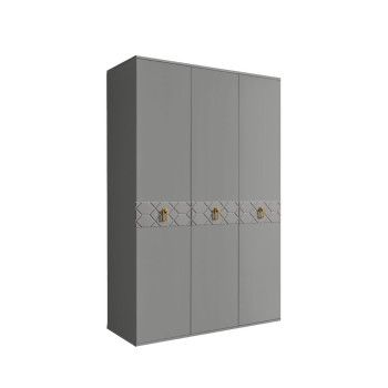 Шкаф 3-х дверный Bogemia Farfalle (Серый/Золото) БМШ2/3(Fa)