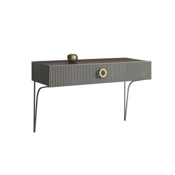 Стол туалетный (консоль) Bogemia Fillini (Серый) (Lakobel/Золото) БМСТ-1(FI)