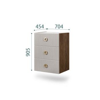 Комод Bogemia Woodline Fly Fi (Шелк) (Novabuk/Золото) БМКМ-1