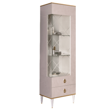 Витрина 1-ств. Римини (Латте/Золото) (Правая) РМВ1-1С