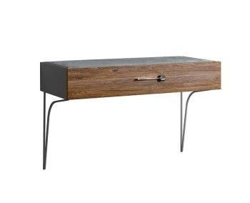 Стол туалетный (консоль) Bogemia Wood Wo (Серый) (Novabuk/Хром) БМСТ-1(Wo)