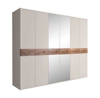 Шкаф 6-ти дв. с зеркалами Bogemia Wood Wo (Шелк/Золото) БМШ1/6(Wo)