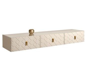 Тумба телевизионная 2.1м Bogemia Fly Farfalle (Слоновая кость) (Lakobel/Золото) БМТ-2