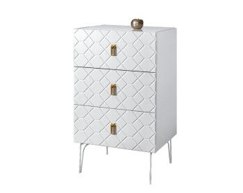 Комод Bogemia Farfalle (Белый) (Lakobel/Золото) БМКМ-1(Fa)