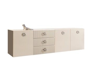 Комод 2.1м Bogemia Fly Fillini (Слоновая кость) (Lakobel/Хром) БМКМ-5