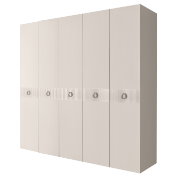 Шкаф 5-ти дв. Bogemia Fillini (Слоновая кость/Хром) БМШ2/5(Fi)