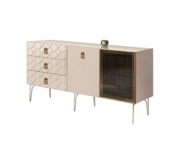 Комод 1.6м Bogemia Farfalle (Ваниль) (Lakobel/Золото) БМКМ-4(Fa)[5][10]