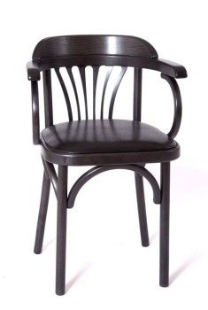 Стул Михаэль мягкий (венге, экокожа ЧЕРНАЯ)