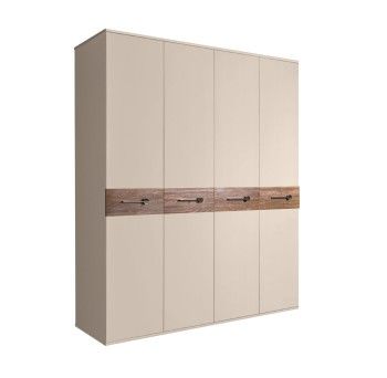 Шкаф 4-х дв. Bogemia Wood Wo (Ваниль/Хром) БМШ2/4(Wo)