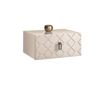 Тумба прикроватная Bogemia Fly Farfalle (Слоновая кость) (Lakobel/Хром) БМТП-1