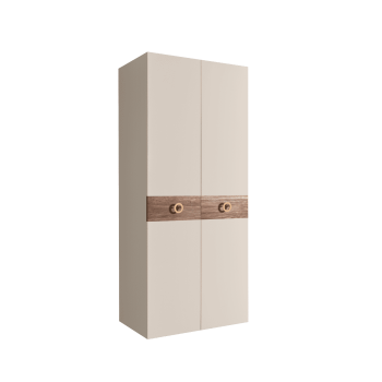 Шкаф 2-х дверный Bogemia Wood Fi (Слоновая кость/Золото) БМШ2/2(Wo)