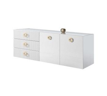 Комод 1.6м Bogemia Fly Fillini (Белый) (Lakobel/Золото) БМКМ-4
