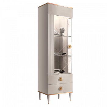 Витрина 1-ств. (левая) Римини СОЛО (белый золото) РМВ1-1С (s) - Выставка Балашиха