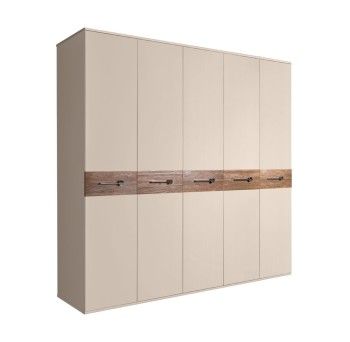 Шкаф 5-ти дв. Bogemia Wood Wo (Ваниль/Хром) БМШ2/5(Wo)