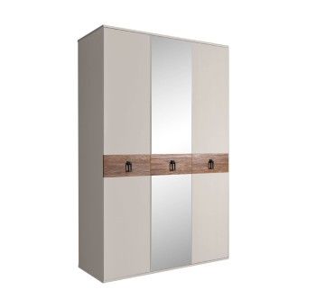 Шкаф 3-х дверный с зеркалом Bogemia Wood Fa (Шелк/Черный) БМШ1/3(Wo)