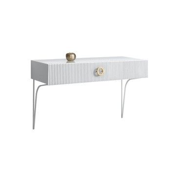 Стол туалетный (консоль) Bogemia Fillini (Белый) (Lakobel/Золото) БМСТ-1(FI)