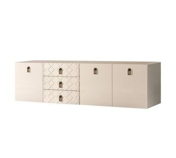 Комод 2.1м Bogemia Fly Farfalle (Слоновая кость) (Novabuk/Черный) БМКМ-5