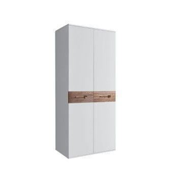 Шкаф 2-х дверный Bogemia Wood Wo (Белый/Золото) БМШ2/2(Wo)