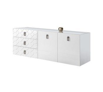 Комод 1.6м Bogemia Fly Farfalle (Белый) (Lakobel/Хром) БМКМ-4