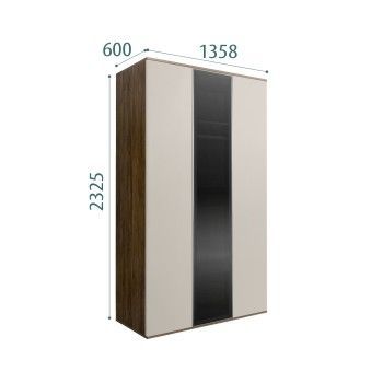 Шкаф 3-х дверный Bogemia Woodline Air (Шелк/Серебро) БМШ2/3(1)