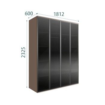 Шкаф 4-х дверный Bogemia Air (Мокка/Серебро) БМШ2/4(4)