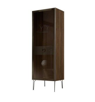 Витрина Bogemia Woodline Fi (Серый/Хром) БМВ1-1С