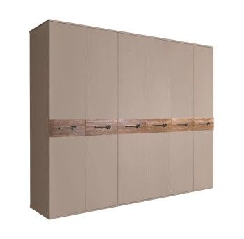 Шкаф 6-ти дв. Bogemia Wood Wo (Мокка/Хром) БМШ2/6(Wo)