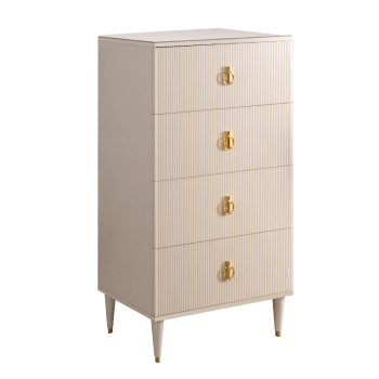 Комод 4 ящика Римини СОЛО (Бежевый/Золото) РМКМ-6(s)