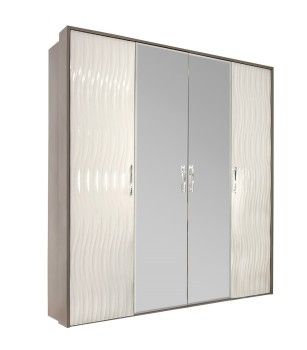 Шкаф Гравита 4-дверный белый глянец