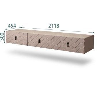 Тумба телевизионная 2.1м Bogemia Fly Farfalle (Мокка) (Novabuk/Черный) БМТ-2