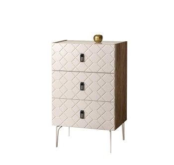 Комод Bogemia Woodline Fa (Слоновая кость) (Lakobel/Черный) БМКМ-1