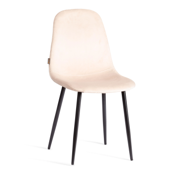 Стул BREEZE (mod. JSC-58), Велюр/металл, 44 х 53 х 86 см, creamy (кремовый) HLR 5 / черный