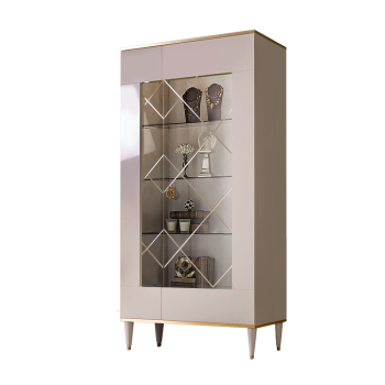 Витрина 2-ств. Римини (Слоновая кость/Золото) (Правая) РМВ2-2С