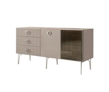 Комод 1.6м Bogemia Fillini (Мокка) (Novabuk/Хром) БМКМ-4(Fi)[5][10]