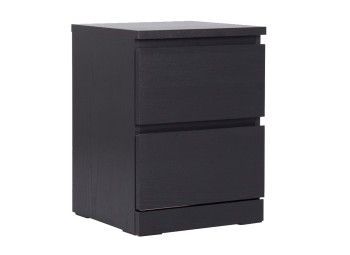 МАЛЬМ / VARMA Тумба прикроватная ИКЕА / IKEA 2, 40x54.8x40, шпон, черный