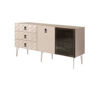 Комод 1.6м Bogemia Farfalle (Ваниль) (Novabuk/Черный) БМКМ-4(Fa)[5][10]