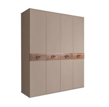 Шкаф 4-х дв. Bogemia Wood Fi (Мокка/Хром) БМШ2/4(Wo)