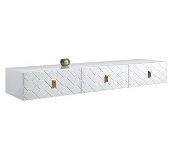 Тумба телевизионная 2.1м Bogemia Fly Farfalle (Белый) (Lakobel/Золото) БМТ-2