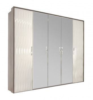Шкаф Гравита 5-дверный белый глянец