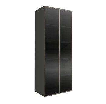 Шкаф 2-х дверный Bogemia Air (Серый/Серебро) БМШ2/2(2)