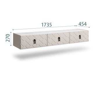 Тумба телевизионная 1.6м Bogemia Fly Farfalle (Шелк) (Novabuk/Черный) БМТ-1