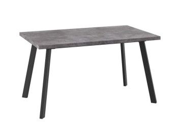 Стол раздвижной Бьерн-140 (Дымчатая керамика/Чёрный) 140(180)х85
