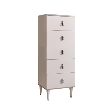 Комод узкий Римини (Слоновая кость/Серебро) РМКМ-2