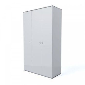 Шкаф 3-х дверный Римини (Белый/Серебро) РМШ2/3