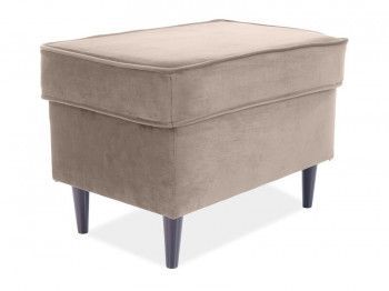 Пуф Signal RON VELVET (бежевый/венге)