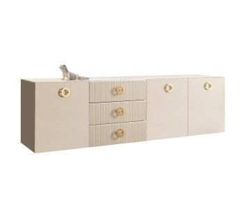 Комод 2.1м Bogemia Fly Fillini (Слоновая кость) (Lakobel/Золото) БМКМ-5
