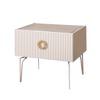 Тумба прикроватная Bogemia Fillini (Слоновая кость) (Lakobel/Золото) БМТП-1(Fi)