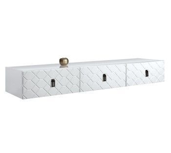 Тумба телевизионная 2.1м Bogemia Fly Farfalle (Белый) (Lakobel/Черный) БМТ-2