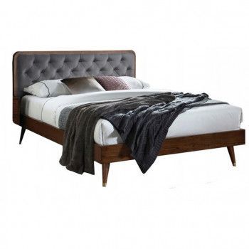 Кровать Halmar CASSIDY (серый/орех) 160/200